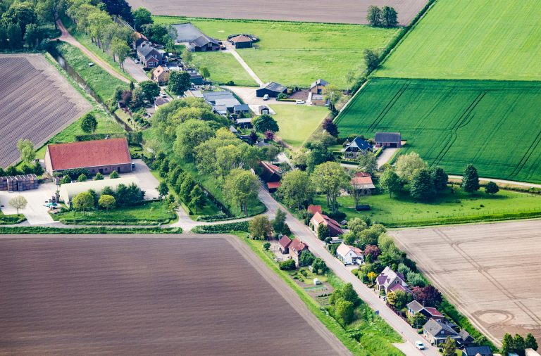 Hoeksche waard gemeente luchtfoto